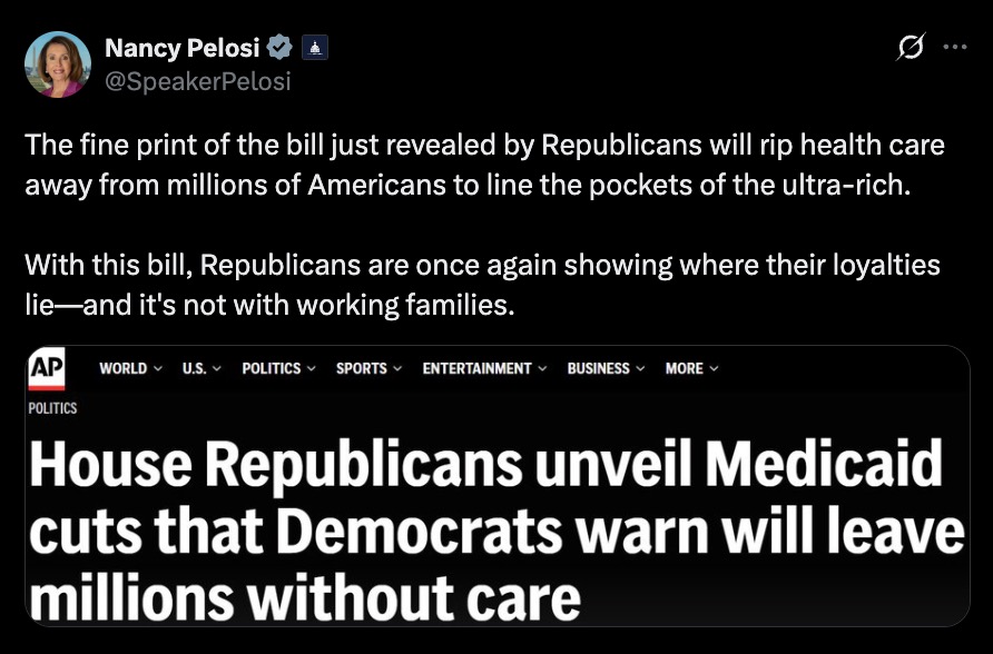 Speaker Pelosi tweet 